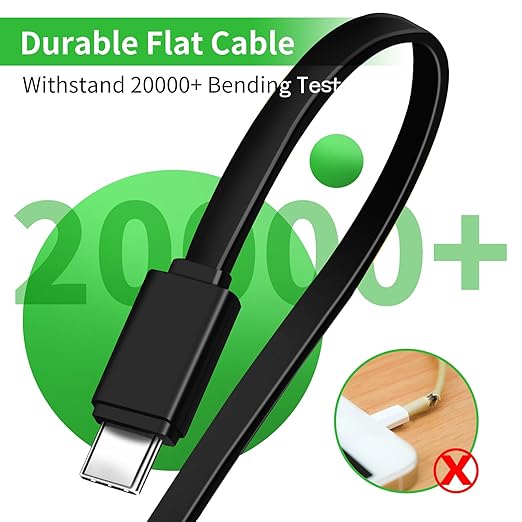 Herfair Multi Charging Cable (2-Pack) Universal Charger Cord 6-in-1 Powering Wire Lead for Multiple Devices with iPhone Type C Micro USB Connectors for Travel Fast Charge Electronics (Black)