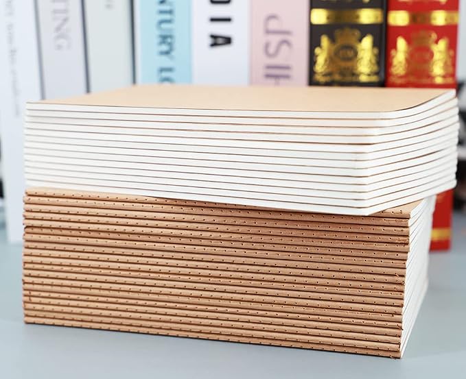 32 Pack Notebook Journals for Travelers, Students and Office, Writing Diary Subject Notebooks Planner with Thick Paper, 60 Pages, 30 Sheets, 8.3x5.5 inch, A5 Size, Travel Journal Set (Blank)