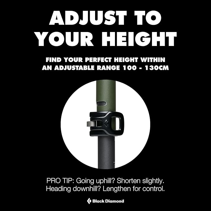 BLACK DIAMOND Alpine Carbon Cork Trekking Poles (Pair) | Ultralight Carbon Fiber | Natural Cork Grips | FlickLock Adjustability for Hiking & Mountaineering | Tundra