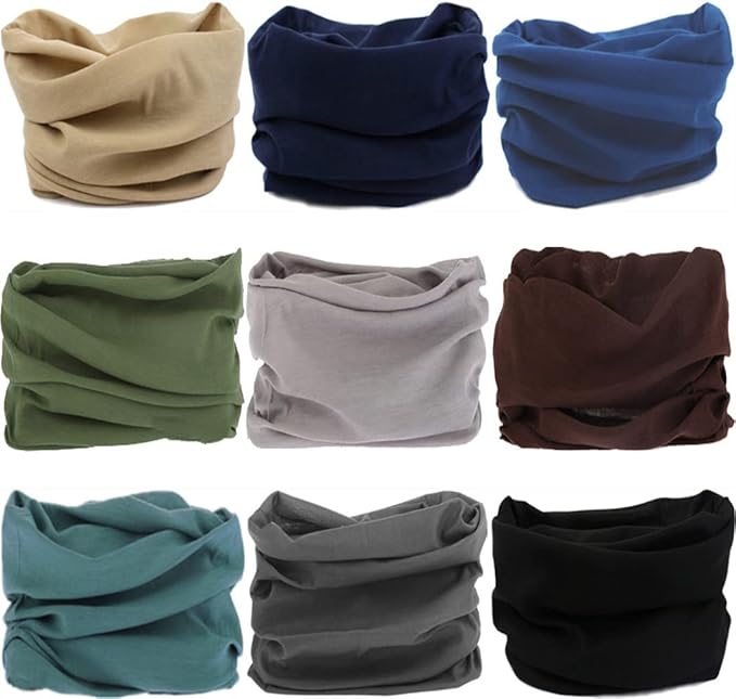 VANCROWN Headband Neck Gaiter Head Wrap Headwear Face Mask Magic Scarf Bandana for Men and Women