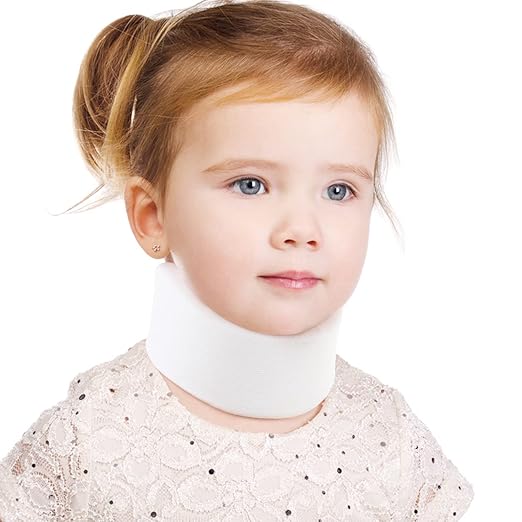 Kids Neck Brace for Neck Pain and Support, Soft Foam Cervical Collar Adjustable Youth Neck Support for Childrens Whiplash and Childs Torticollis Neck Stabilizer