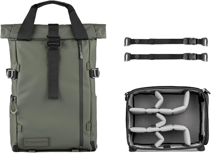 WANDRD PRVKE Rolltop 31L V4 Photography Bundle – Expandable Travel Camera Backpack with Essential Camera Cube and Laptop Sleeve