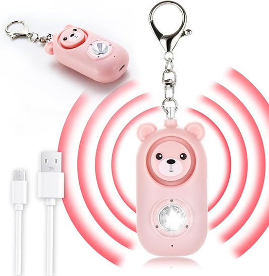Personal Alarm for Women – 130dB Loud Rechargeable with Led Strobe Light, Self Defense Safety Alarm Keychain for Kids Elderly, Safe Sound Emergency Siren in Danger