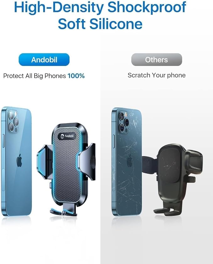 andobil Military-Grade Cup Holder Phone Holder, [Solidest Metal Gooseneck] Universal Cup Phone Holders for Your Car Truck Golf, 360° Adjustable Cup Holder Cell Phone Mount for iPhone Samsung Google