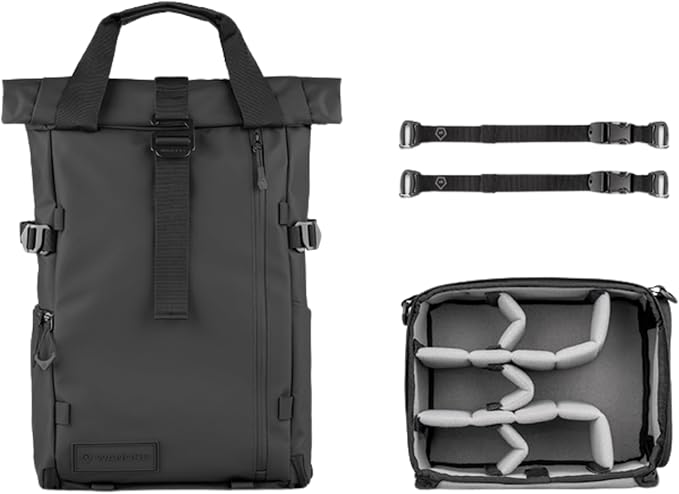 WANDRD PRVKE Rolltop 21L V4 Photography Bundle – Expandable Travel Camera Backpack with Essential Camera Cube and Laptop Sleeve