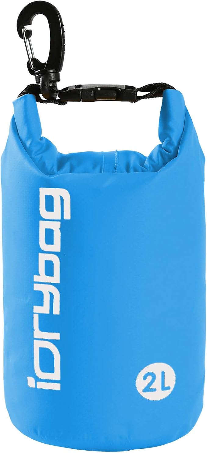 IDRYBAG Dry Bag for Kayaking Waterproof 2L/5L/10L/15L/20L, Small Dry Sack Waterproof Bag for Boating