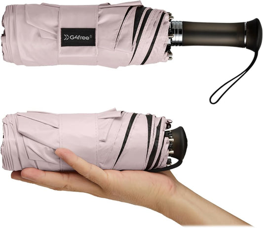 G4Free 46 Inch Mini Lightweight Travel Umbrella, Portable Super Slim Pocket Umbrella, Extendable Built-in Handle, UPF 50+ UV Protection, Compact size for Backpack & Purse