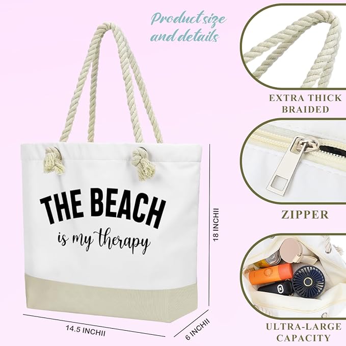 BELLOWDEER Beach Bags for Women, Wet Bag Cosmetic Bag for Beach Toiletries, Summer Travel Essentials, Gifts for Women