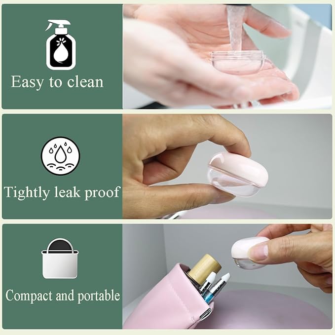 5 Pcs 20ml Small Travel Containers - Compact Size for Creams, Lotions, Makeup - Essential for Travel
