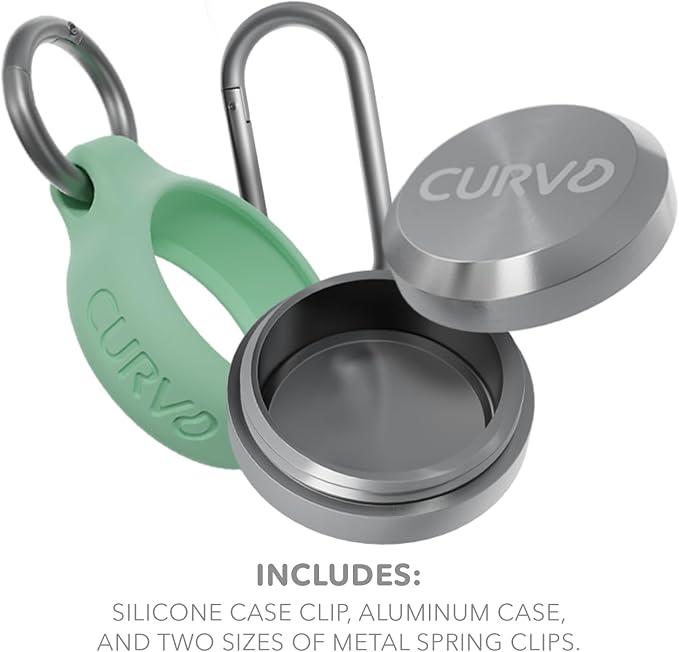CURVD Premium Carrying Case Durable Travel Keychain Container, Medicine Pill Organizer, Travel Pill Box, Small Waterproof Holder for Pills, Earplugs, Compatible with Loop, Vibes & Eargasm