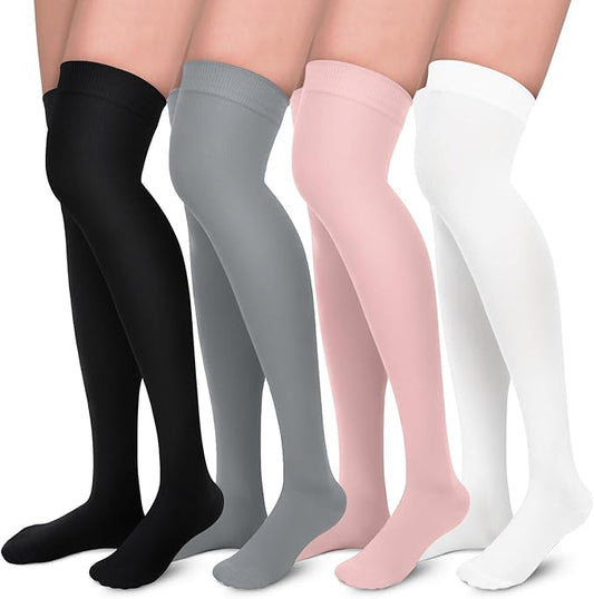 Aoliks Compression Socks for Women & Men 4 Pairs, Best Support for Nurses Running Travel
