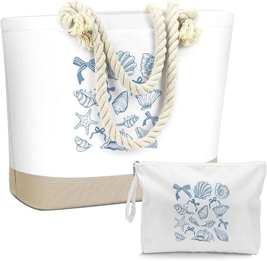 BELLOWDEER Beach Bags for Women, Wet Bag Cosmetic Bag for Beach Toiletries, Summer Travel Essentials, Gifts for Women