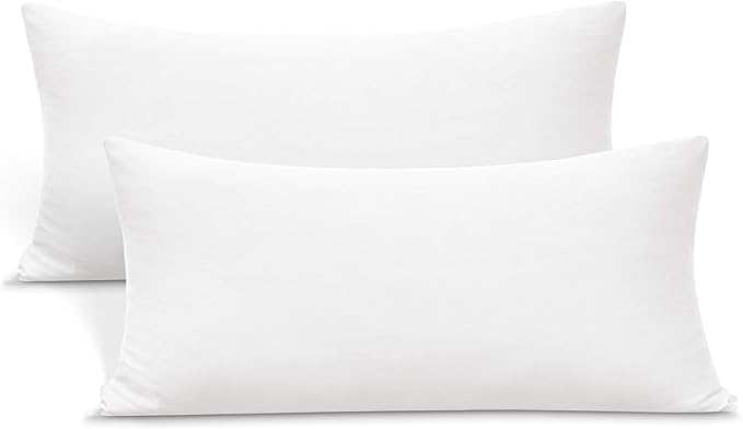 Stretch Toddler Pillowcases - Jersey Knit Travel Pillow Cases to Fit Pillows Sized 12x16, 13x18 or 14x20, Ultra Soft Envelope Closure, Small, Set of 2, White