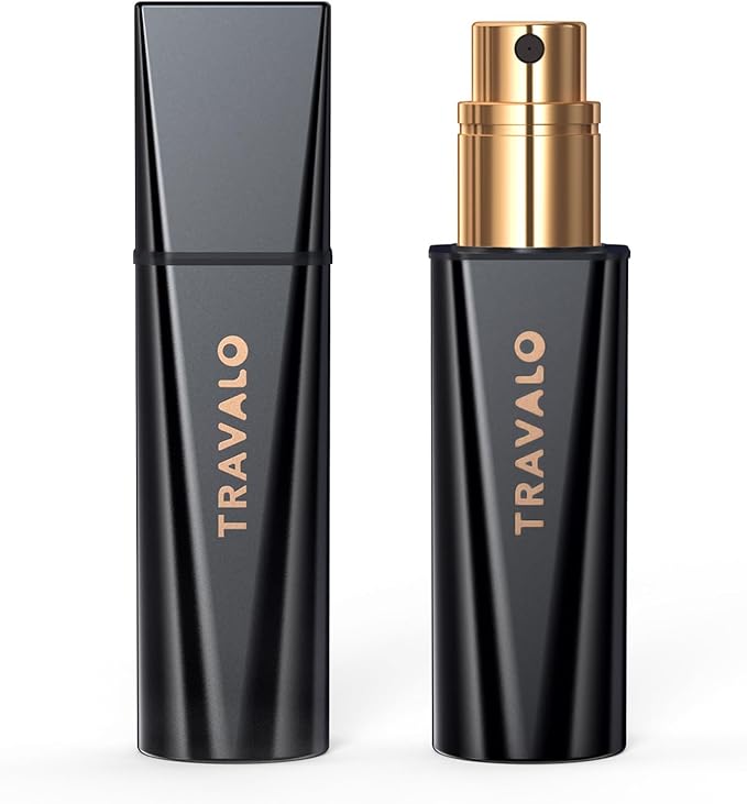 Travalo OBSCULA Ultimate Bottom-Fill Perfume Atomizer with HD Spray - 5ml Leakproof Travel Bottle, Refillable Portable Fragrance Dispenser for Her & Him (OBSCURA, BLACK)