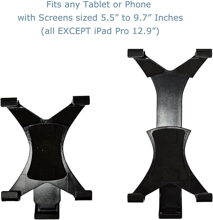 Acuvar Universal Tablet Tripod Mount Holder, Adjustable Stand Adapter for iPad, Samsung Galaxy Tab & Surface, Fits 8–11 Inch Tablets (Vertical & Horizontal) (3) Tablet Holder + Rotating Phone Mount