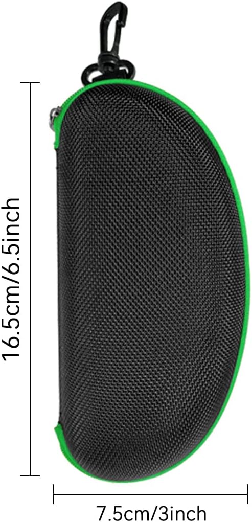 3pcs Zipper Hard Shell Sunglasses Case and Eyeglasses Case Portable Travel Glasses Case with Plastic Hook