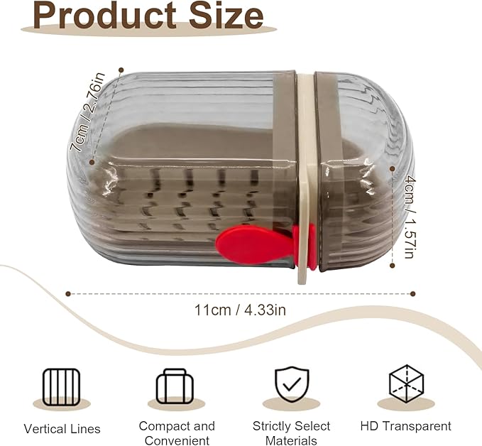 Travel Soap Case Portable Set of 2 - Leakresistant and Waterproof Small Soap Containers with Lid for Bathroom, Shower, Gym, or Travel - Efficient Drainage Design Keeps Soap Dry and Secure