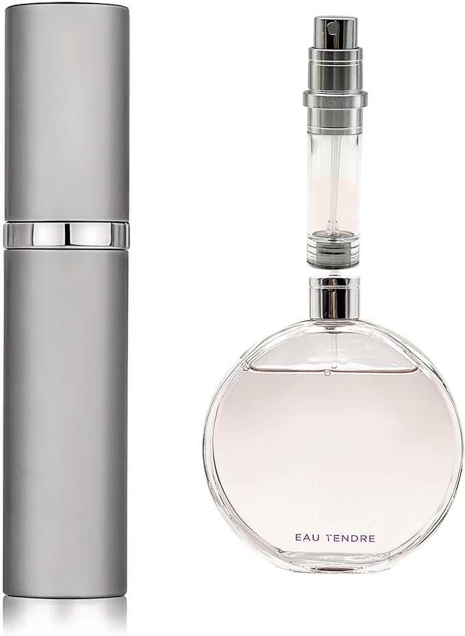 AA00GY Perfume Refillable Bottle 5ml Bottom Refill Portable Purse Atomizer, Cologne Travel Perfume Spray Bottle for Outgoing and Traveling (Grey)