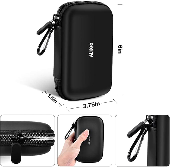 USB Flash Drive Organizer Case – Hard Shell Holder for 8 Thumb Drives & SD/Memory Cards – for SanDisk for Samsung - Storage for Students, Photographers & IT Pros– Travel & Office Use – Bag Only -Black