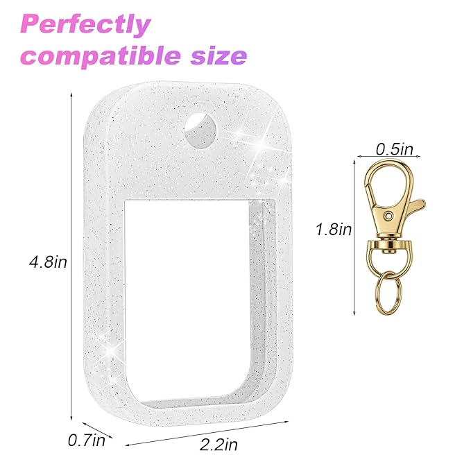 AIERSA 2Pcs Hand Sanitizer Spray Case Compatible with Touchland,Rabbit Ears Design Silicone Hand Sanitizer Case Holder with Keychain for Touch Land Mist Case 1FL. OZ（White+Blush Beige