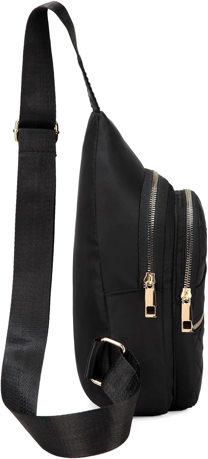 AOSTIHOT Small Sling Backpack for Women, Chest Bag Daypack Crossbody for Travel Sport Running Hiking Black