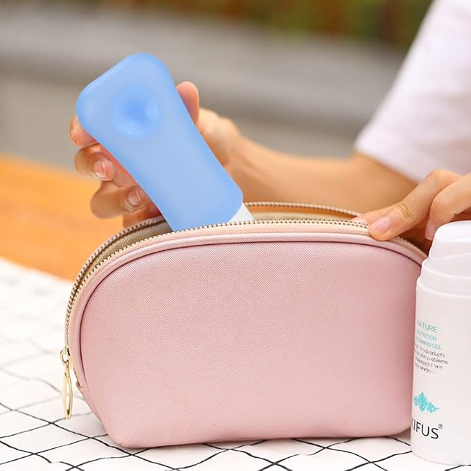 5 Pack TSA Approved Travel Bottles Sets, 3 Ounce Leakproof Silicone Toiletry Tubes Travel Containers Travel Size Bottles Portable Leakproof for Shampoo Lotion Toiletries