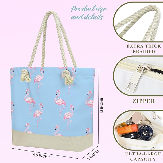 BELLOWDEER Beach Bags for Women, Wet Bag Cosmetic Bag for Beach Toiletries, Summer Travel Essentials, Gifts for Women