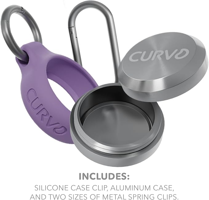 CURVD Premium Carrying Case Durable Travel Keychain Container, Medicine Pill Organizer, Travel Pill Box, Small Waterproof Holder for Pills, Earplugs, Compatible with Loop, Vibes & Eargasm (Pack of 2)