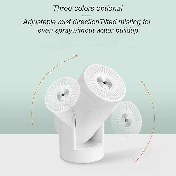 Portable Mini Humidifier, 2 Mist Modes, 220ml Cool Mist Rotation Humidifiers, USB Personal Desktop Humidifier for Bedroom, Office, Travel, Car, Colorful, Quiet Operation, White