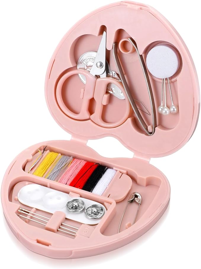 Tyqour Small Mini Sewing Kit Travel for Adults, Small Sewing Kit Travel Size Portable Tiny Thread Needle Repair Kits for Women Wedding Starter Mom Traveling Beginner Traveler Hotel