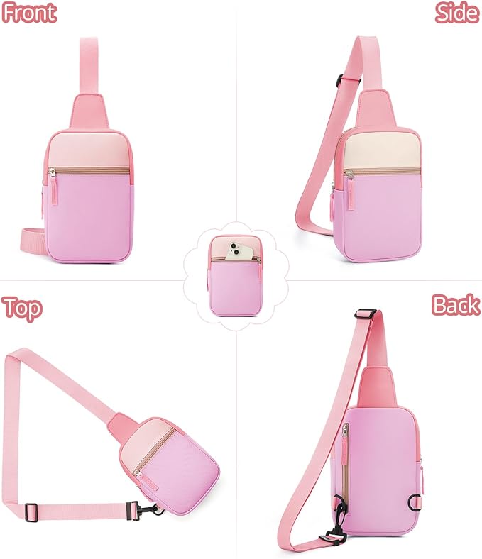 Birthday Gifts for 8 9 10 11 12 Year Old Teens Girls Kids, Fanny Pack Crossbody Bag Sling Belt Bags Purse, Dorm Travel Essentials for Girls Fashion, Preppy Tween Teen Girl Gift Trendy Stuff