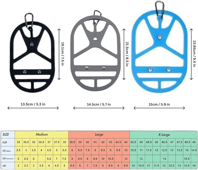 Shoe Holster For Backpack with Clip Hanger. Footwear Holder with Carabiner for Sneakers, Cleats, Bowling, Soccer, Basket, Football. For Travel, Outdoors, Sports & Space Saving