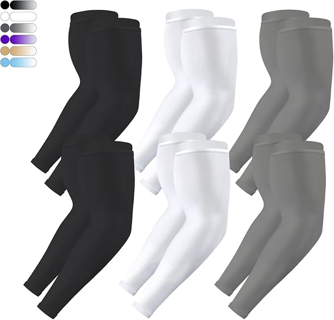 4-Pairs Arm Sleeves for Men and Women - Tattoo Cover Up - Cooling Sports Sleeve for Basketball Golf Football
