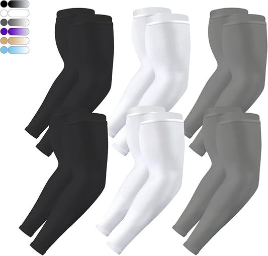 4-Pairs Arm Sleeves for Men and Women - Tattoo Cover Up - Cooling Sports Sleeve for Basketball Golf Football