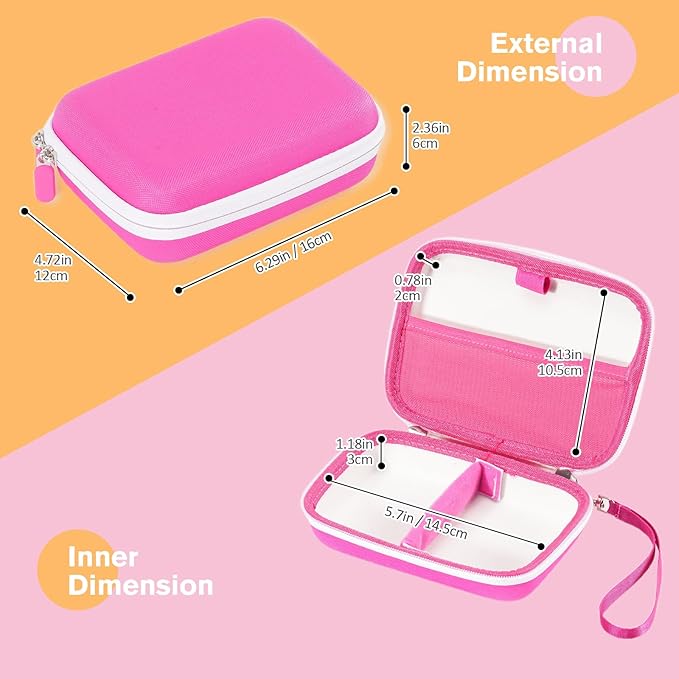 ProCase Collectible Trading Card Case, Hard Travel Carrying Storage Box Holds 300+ Cards for MTG, TCG, Yu-Gi-Oh, Lorcana, Holder Organizer with Removable Divider and Multiple Color Options -Pink