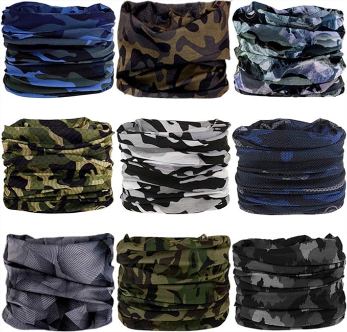 VANCROWN Headband Neck Gaiter Head Wrap Headwear Face Mask Magic Scarf Bandana for Men and Women