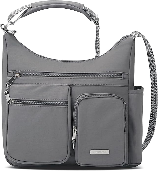 MHCNLL Anti Theft Crossbody Bag for Women, Lightweight Travel Purse, Waterproof Nylon Multi-Pocket Everyday Shoulder Handbag