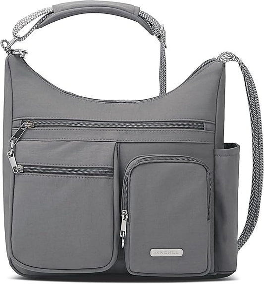 MHCNLL Anti Theft Crossbody Bag for Women, Lightweight Travel Purse, Waterproof Nylon Multi-Pocket Everyday Shoulder Handbag