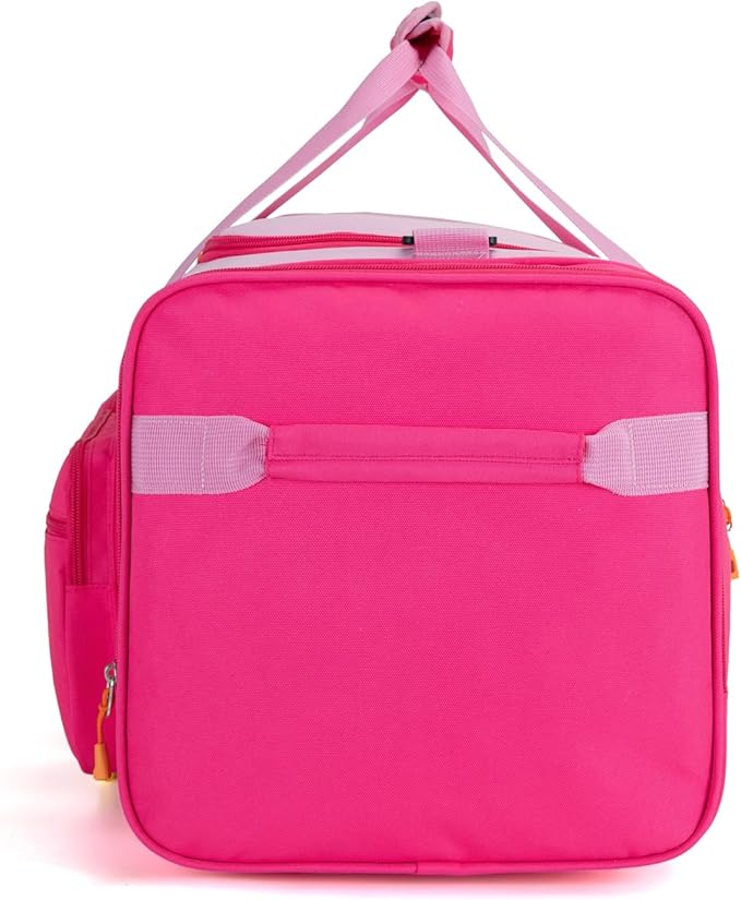 Large Kids Duffle Bag for Travel, Overnight, or Weekender, 22" inch (Pink Rose)