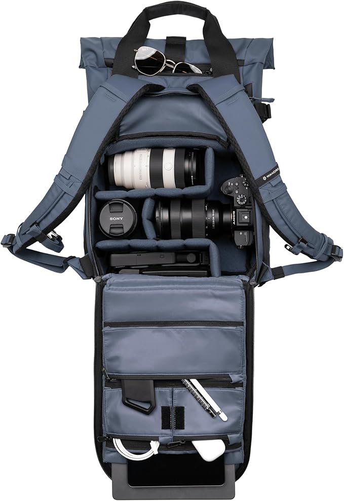 WANDRD PRVKE Rolltop 15L V4 Photography Bundle – Compact Travel Camera Backpack with Essential Camera Cube and Laptop Sleeve
