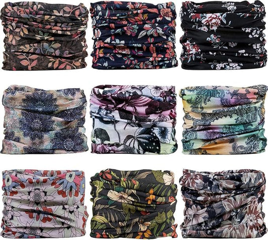 VANCROWN Headband Neck Gaiter Head Wrap Headwear Face Mask Magic Scarf Bandana for Men and Women