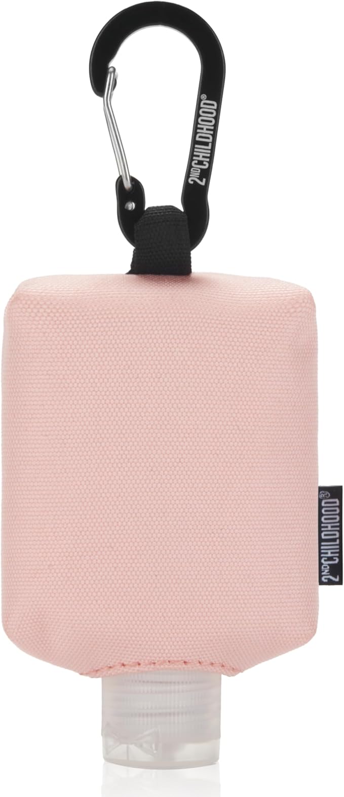 2nd Childhood Travel Hand Sanitizer Keychain – Small Refillable 2 oz Bottle with Clip-On Holder – Portable Sanitizer Case for Purse, Backpack, Gym Bag