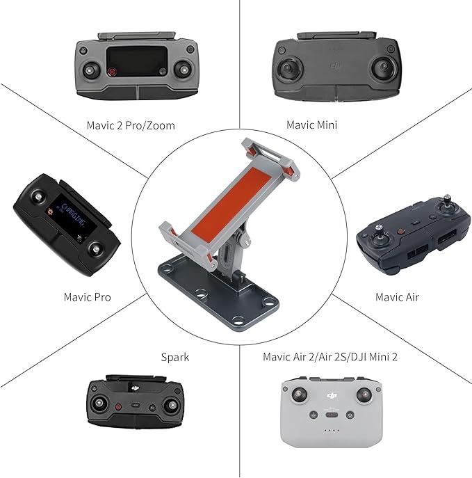 Hanatora 4.7-12.9 Inch Tablet Holder Mount for DJI Mavic Mini,Mini SE,Mavic 2 Pro/Zoom,Spark,Mavic Air/Pro Platinum Remote Controller, Aluminum Phone Accessories