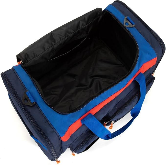 Large Kids Duffle Bag for Travel, Overnight, or Weekender, 22" inch (Dark Blue)