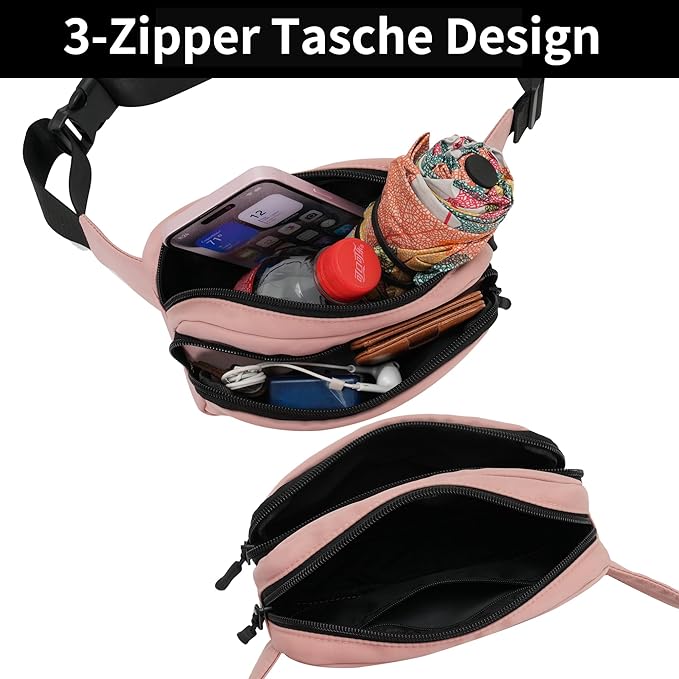 Fanny Pack Nylon Mini Belt Bag Everywhere Belt Bag for Women Water Repellent Waist Packs Crossbody Bags with Adjustable Strap