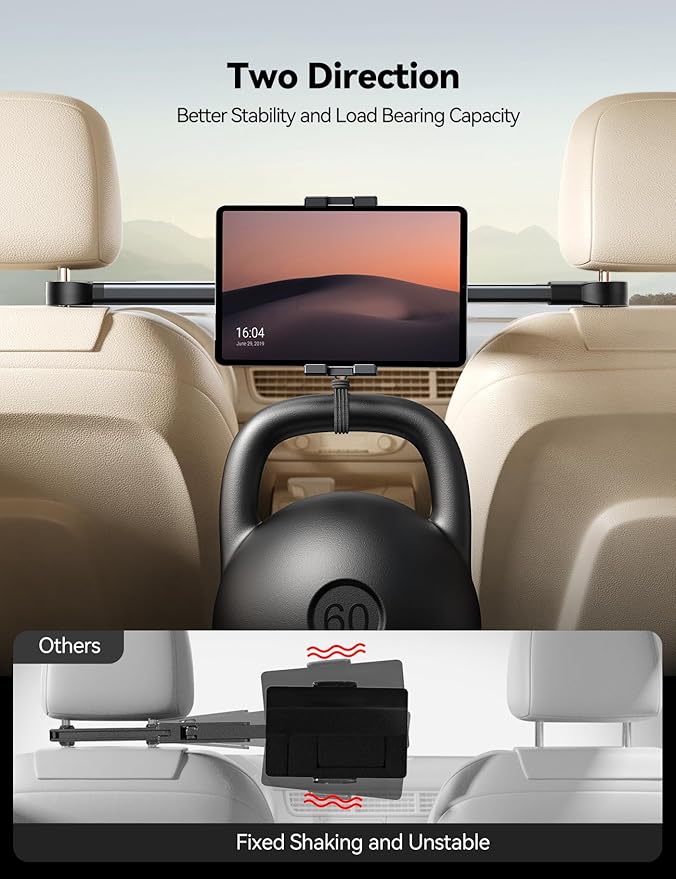 JOYROOM iPad Tablet Holder for Car Backseat, [Extension Arm] iPad Car Holder Back Seat,Tablet Mount for iPad Pro, Air, Mini, Galaxy Tab, Kindle Fire HD, Switch OLED, 4.7-13" Devices