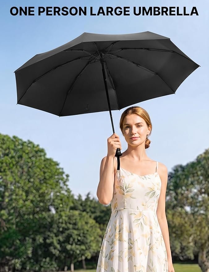 G4Free 46 Inch Mini Lightweight Travel Umbrella, Portable Super Slim Pocket Umbrella, Extendable Built-in Handle, UPF 50+ UV Protection, Compact size for Backpack & Purse