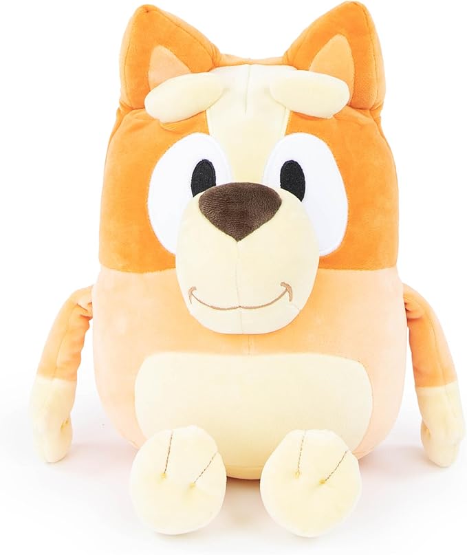 Jay Franco Bluey Bingo 16 Inch Plush Pillow Buddy - Super Soft Stuffed Animal, Polyester Microfiber, Fade Resistant, Non-Toxic, Kids Gift for Bedtime & Travel (Official Bluey Product)