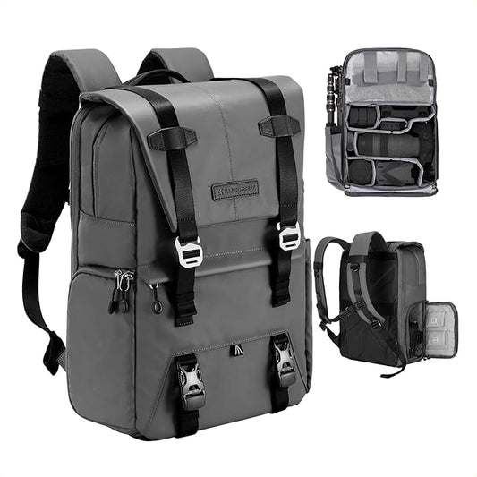 K&F CONCEPT Camera Backpack, Camera Bags for Photographers Large Capacity Camera Case with Raincover,15-15.6 Inch Laptop Compartment Compatible for Canon/Nikon/Sony/DJI Mavic Drone