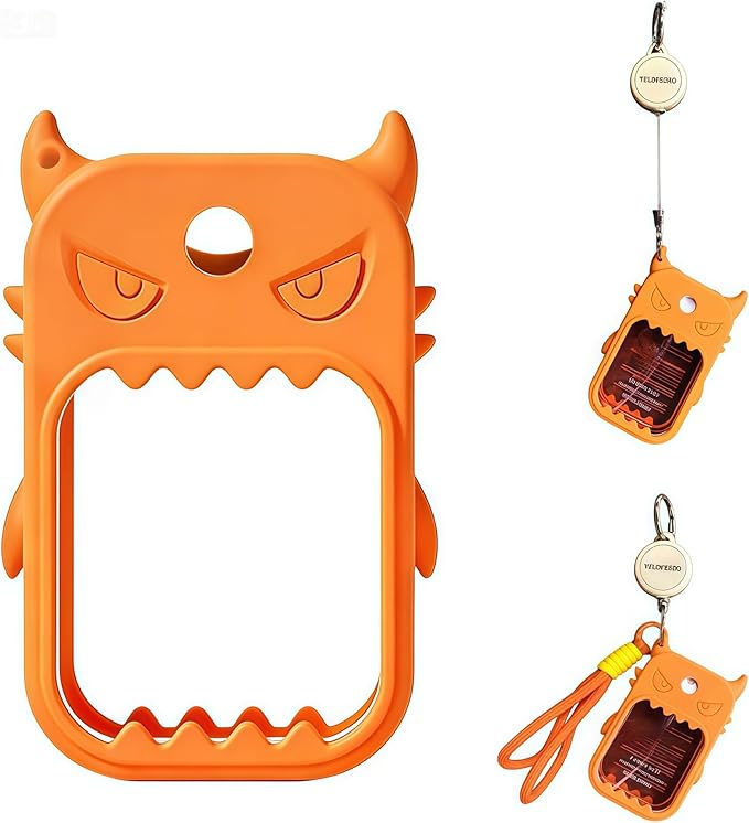 Silicone Case for Touchland 1FL.OZ Sanitizer. Cute protective holder with retractable lanyard & keyring.